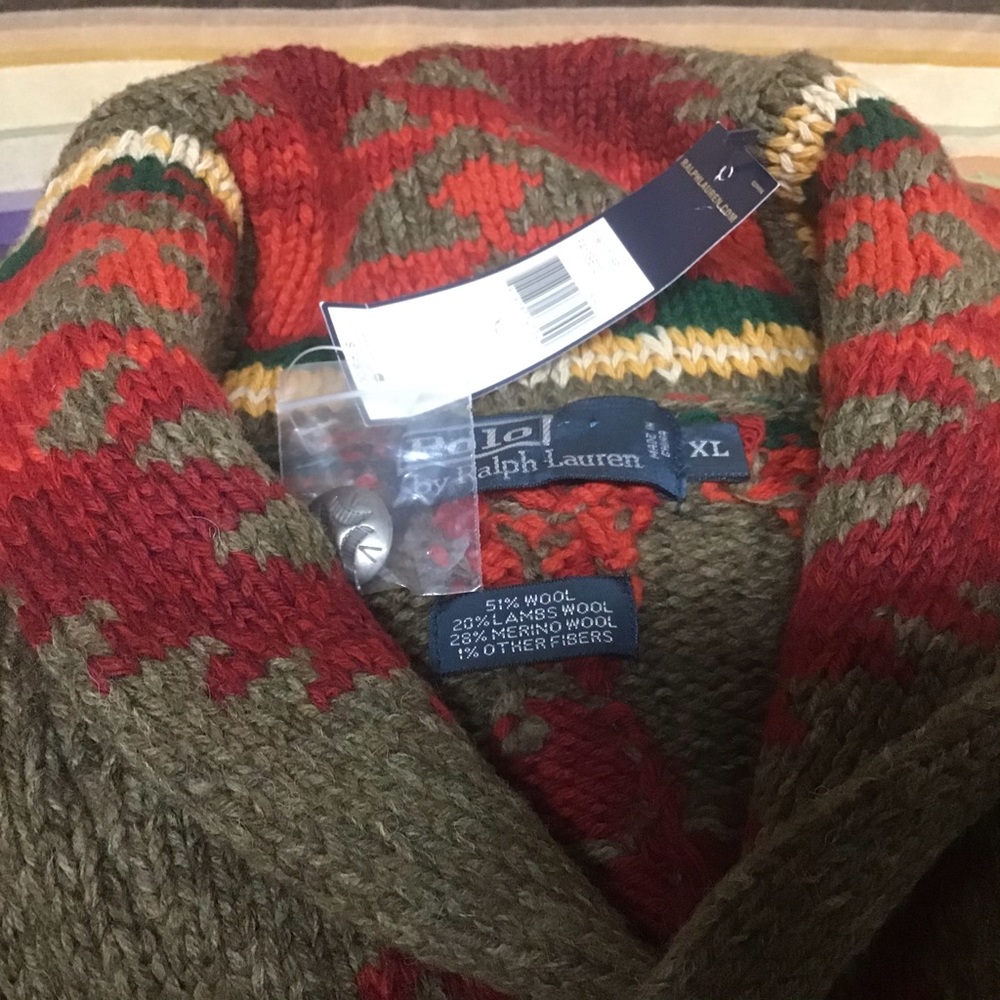 NWT Polo western ikat sweater Sz Xl - Picture 6 of 6